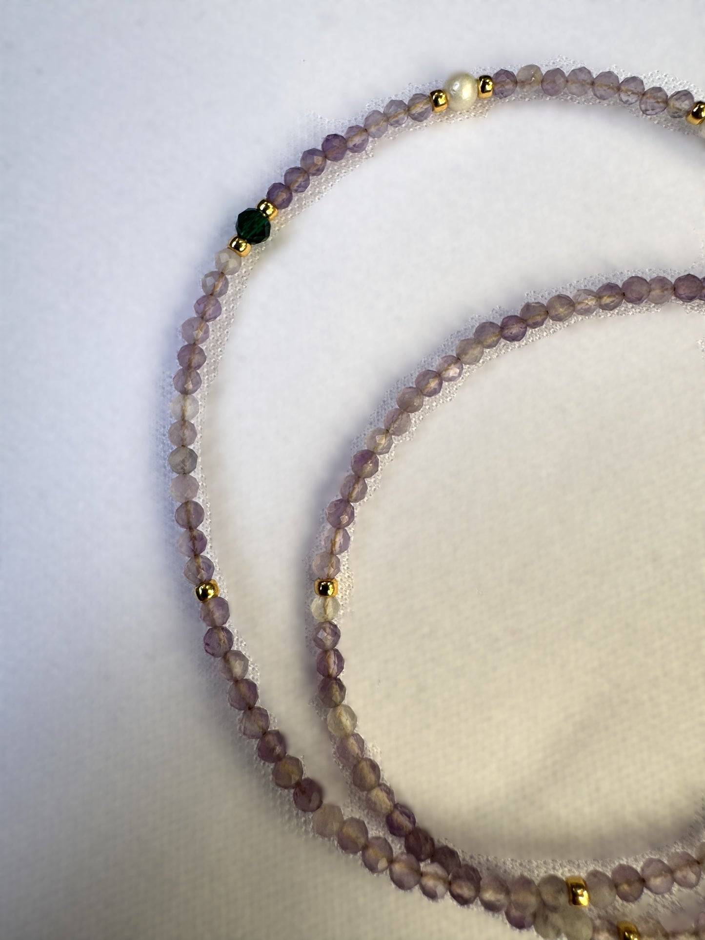Collier en améthyste avec pendentif lune