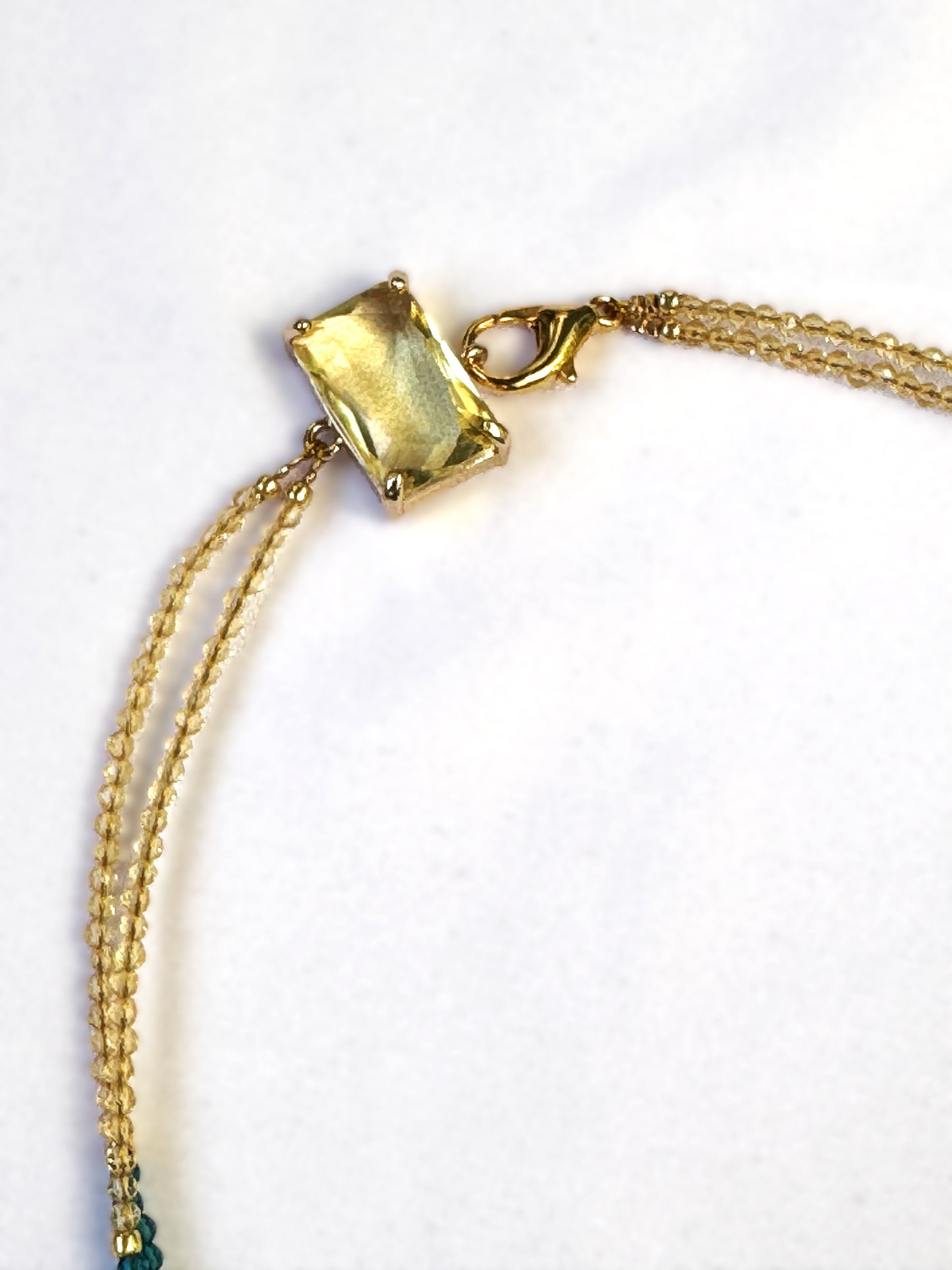 Collier double spinelle et zircon