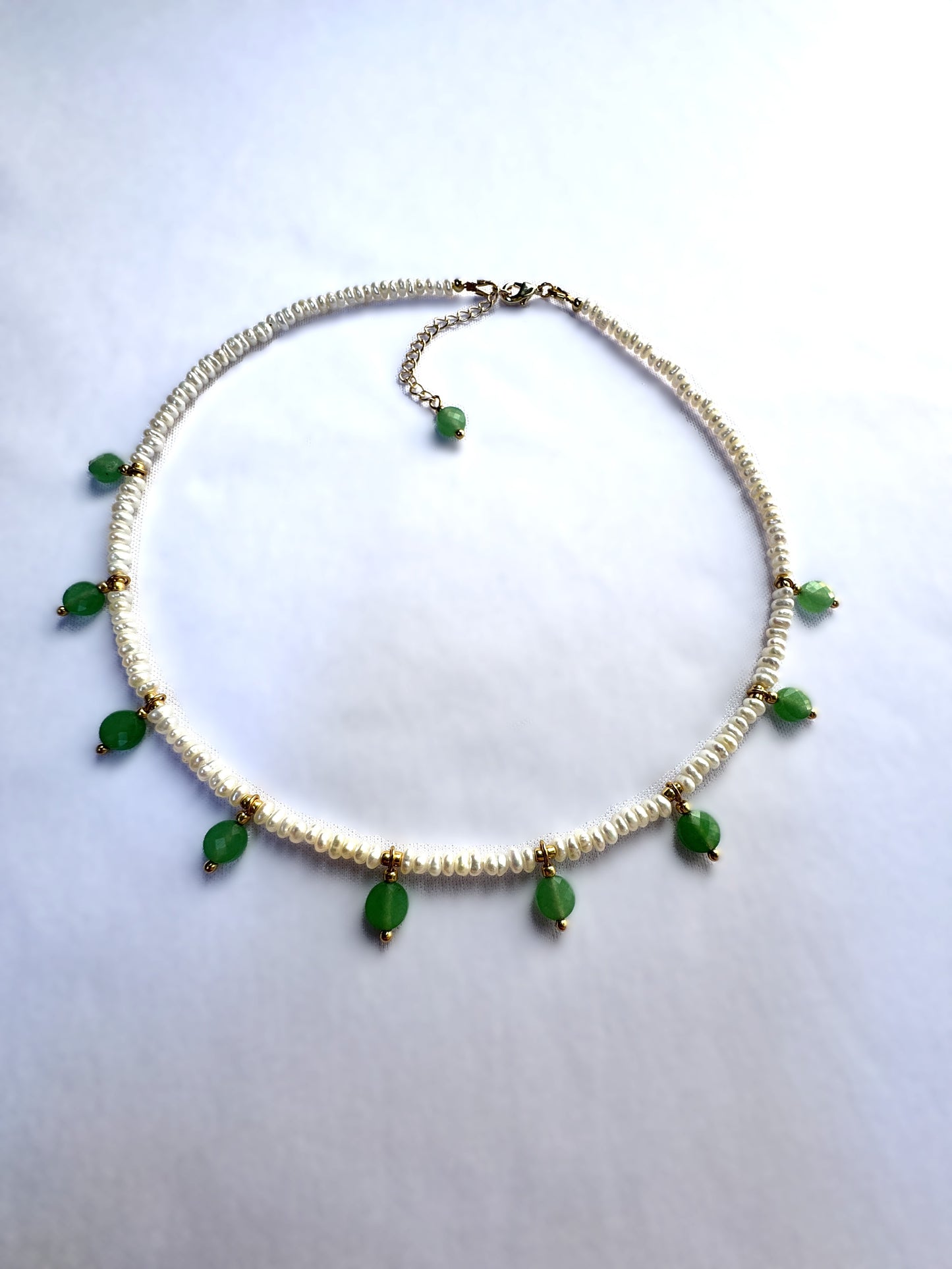 Collier en perles et jade