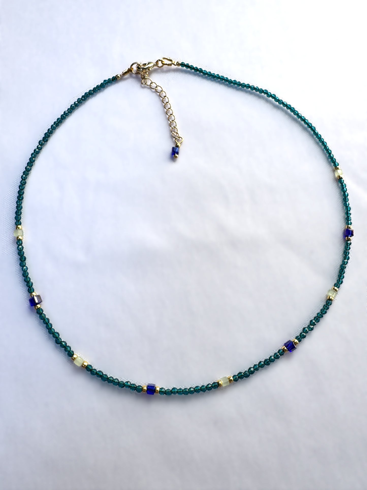 Collier spinelle turquoise