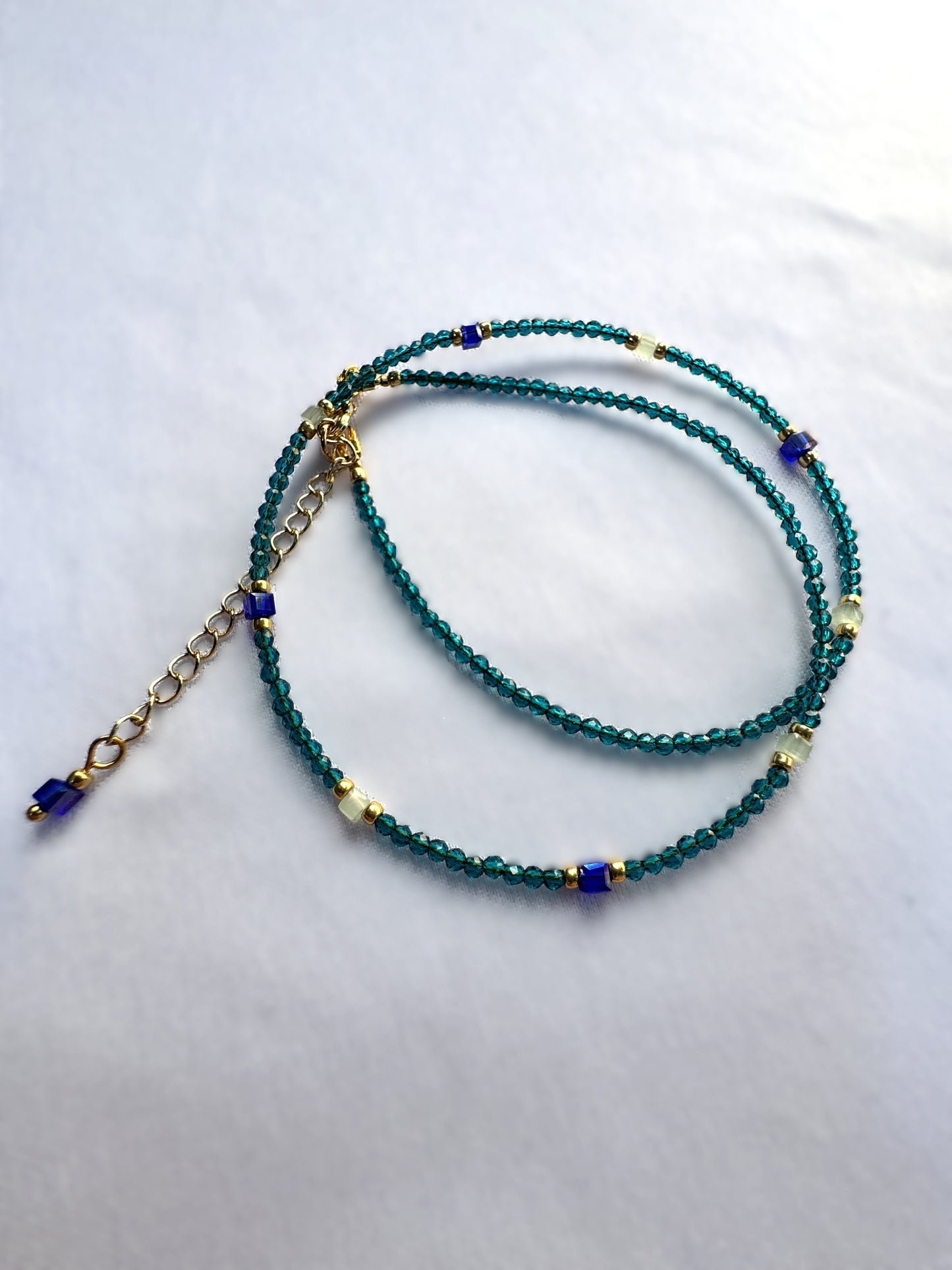 Collier spinelle turquoise