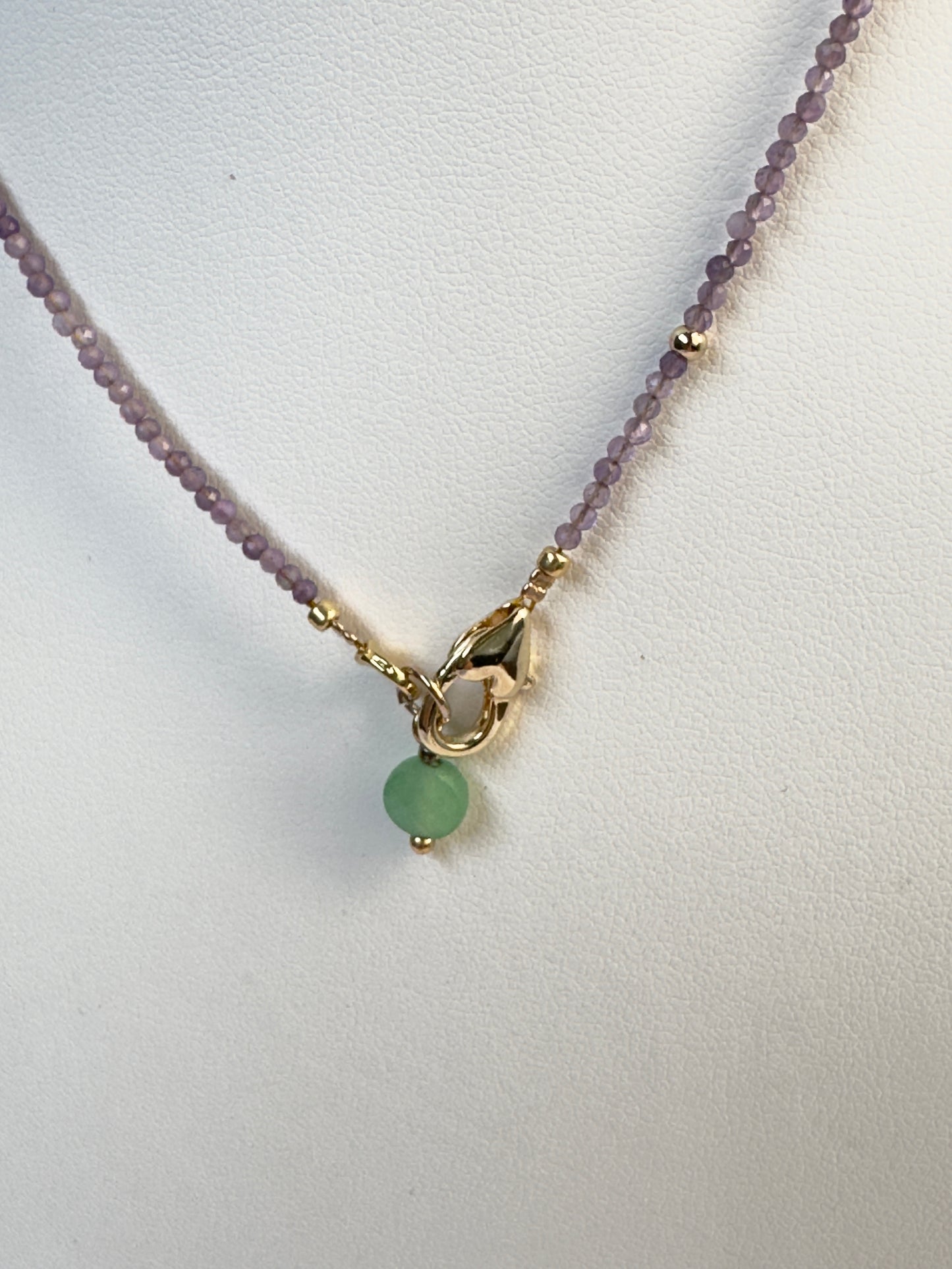 Collier améthyste avec jade