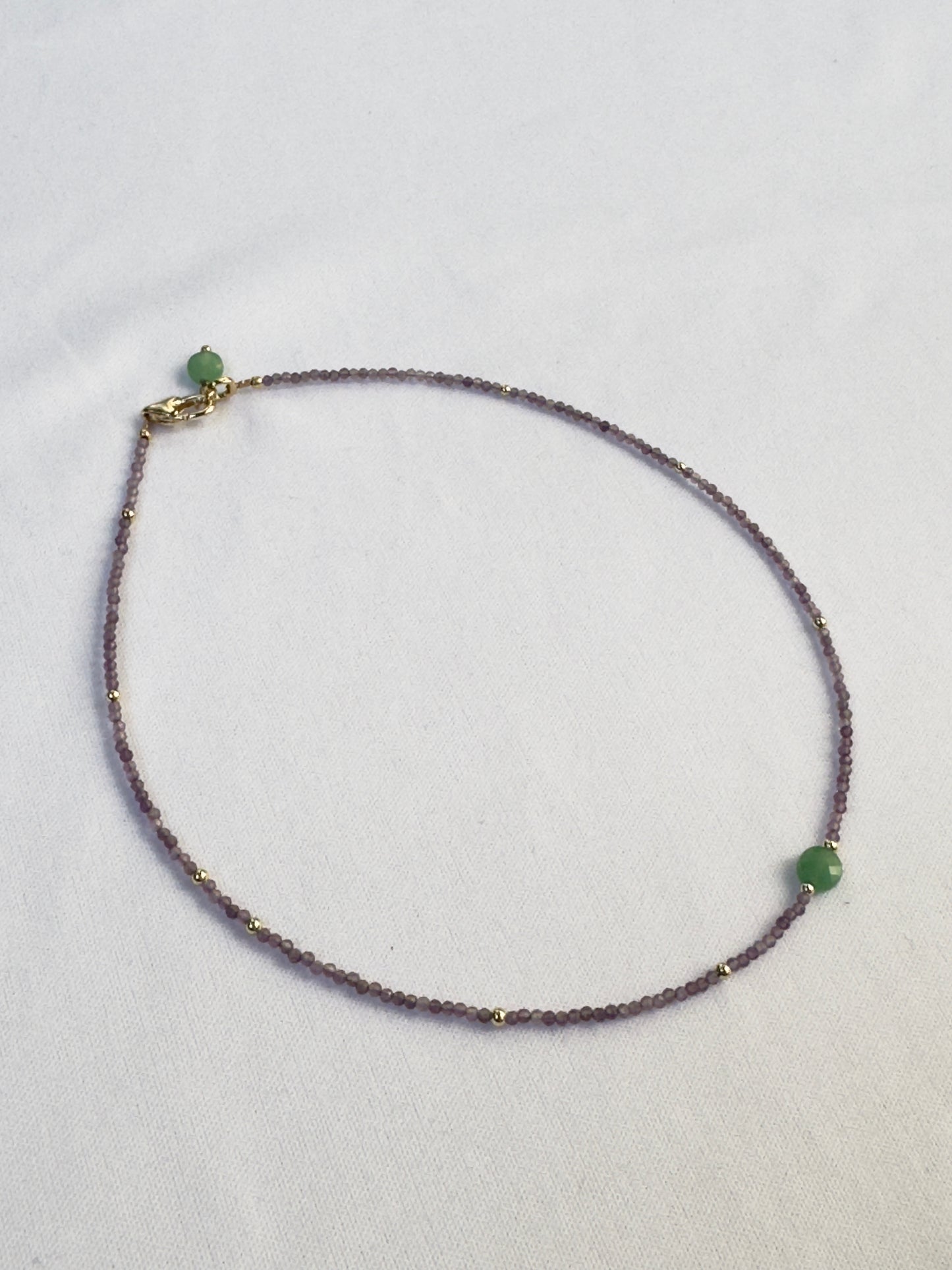 Collier améthyste avec jade