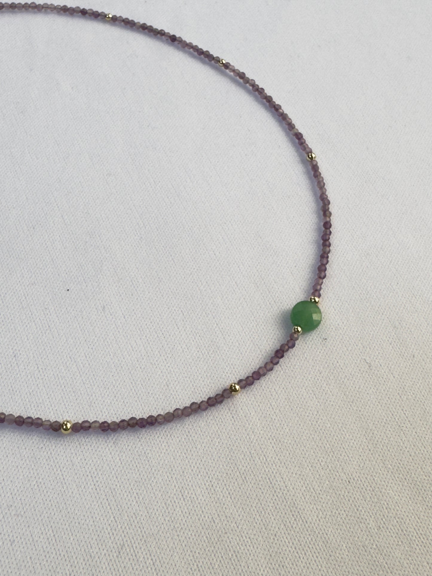 Collier améthyste avec jade