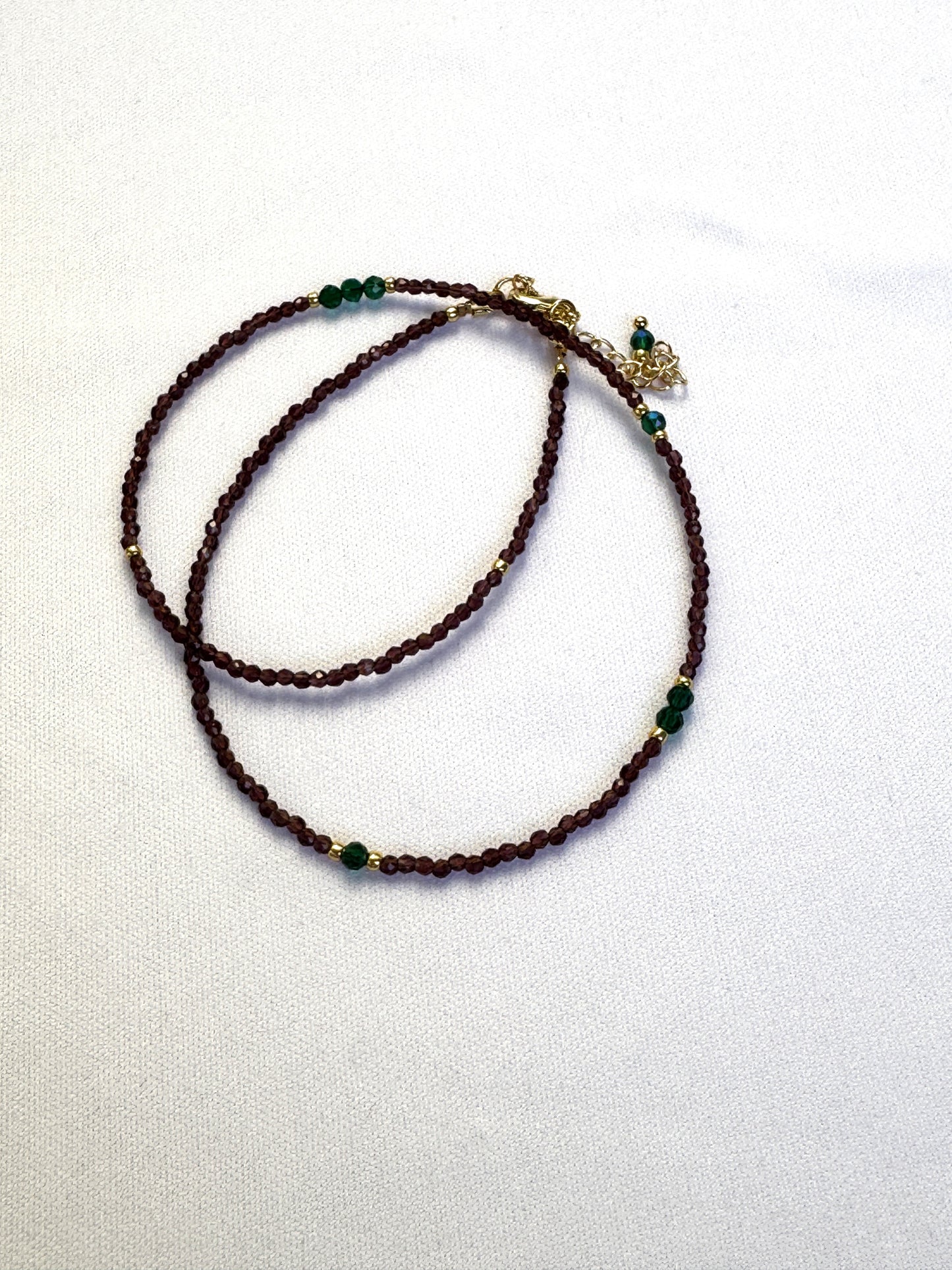 Collier Spinelle Brun