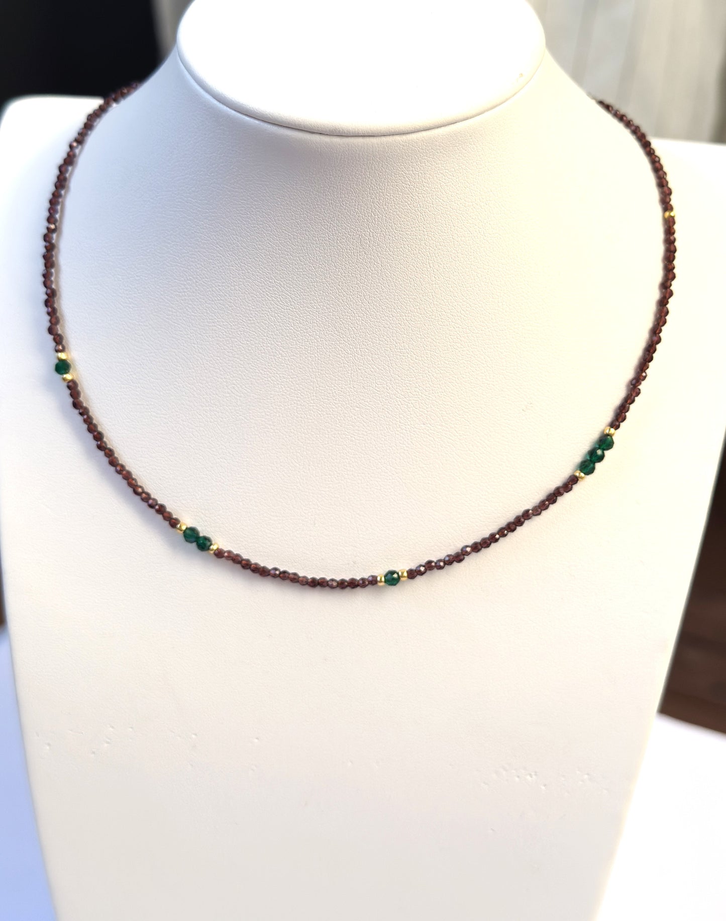 Collier Spinelle Brun