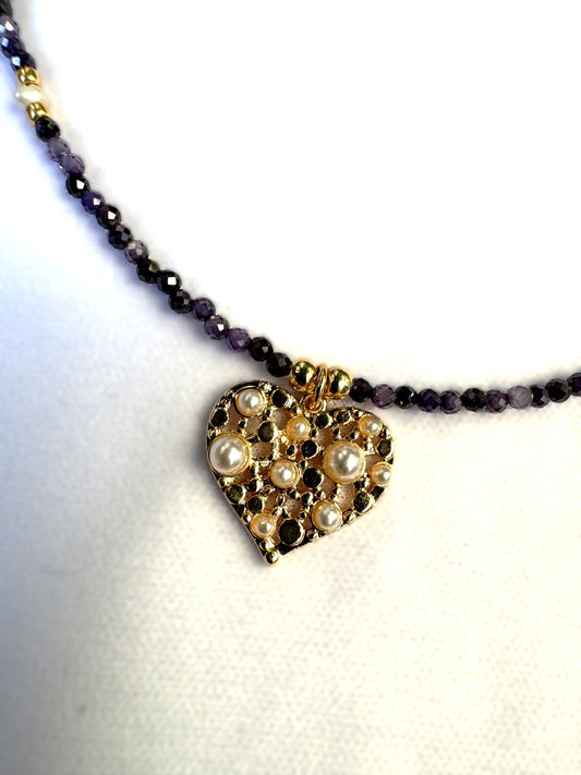 Collier en zircon violet