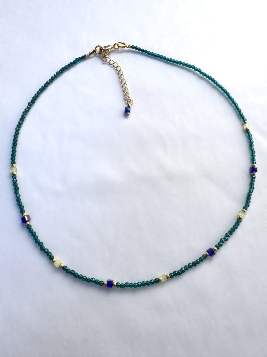 Collier spinelle turquoise