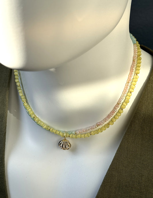Collier œil de chat jaune